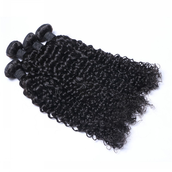 Real Human Hair Bundles Curly Hair Extension Weave Hair Kinky Curl Weft LM445